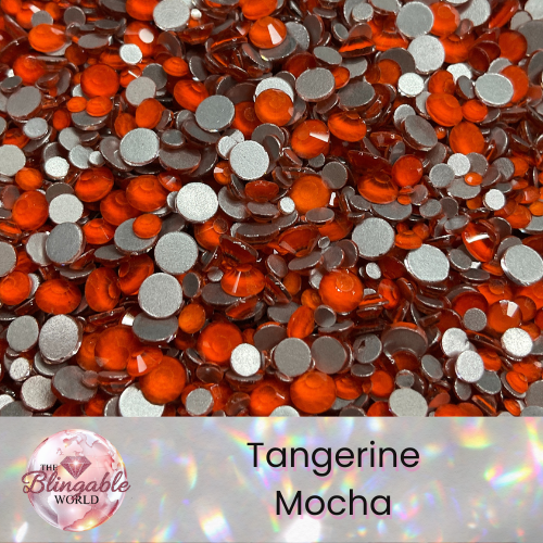 Tangerine Mocha - Glass Flatback Rhinestone