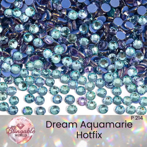 Dream Aquamarine - Hotfix Glass Flatback Rhinestone