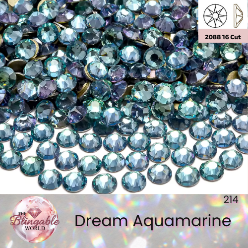 Dream Aquamarine - 2088 Glass Flatback Rhinestone