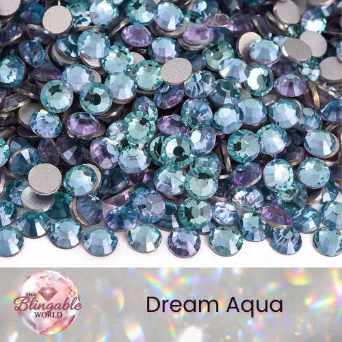 Dream Aquamarine - Glass Flatback Rhinestone