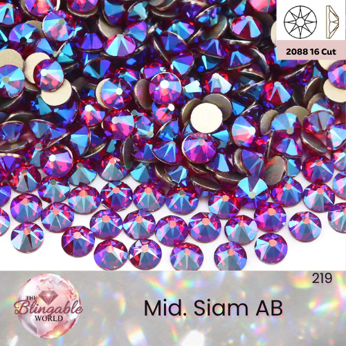 Mid. Siam AB - 2088 Glass Flatback Rhineston