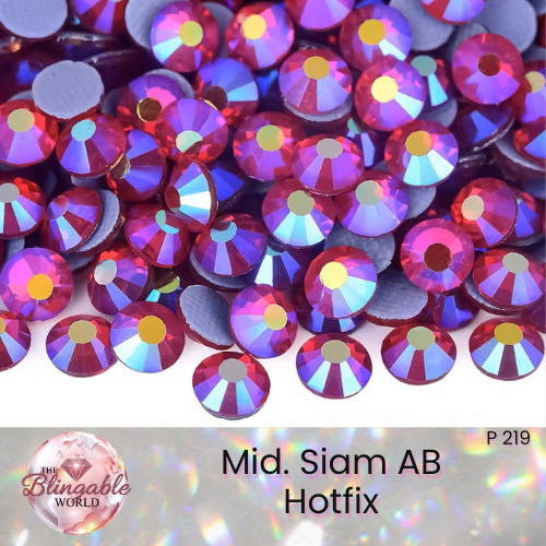 Mid. Siam AB - Hotfix Glass Flatback Rhinestone