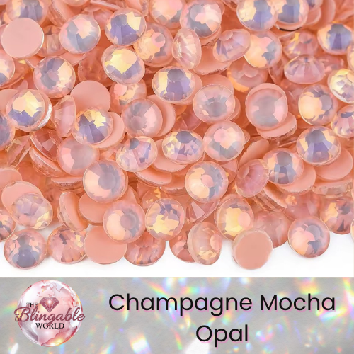 Champagne Mocha Opal - Glass Flatback Rhinestone
