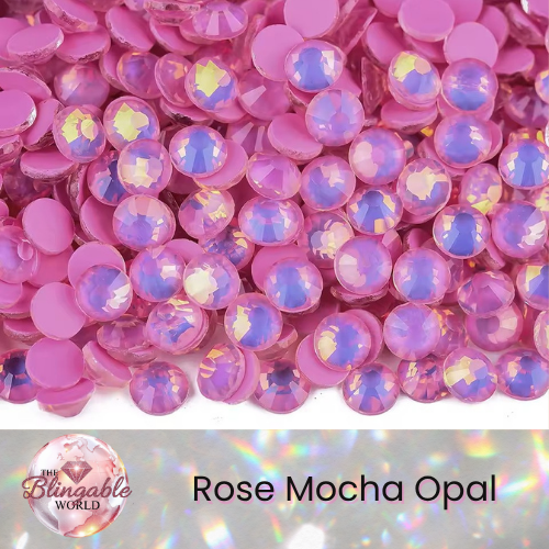 Rose Mocha Opal - Glass Flatback Rhinestone