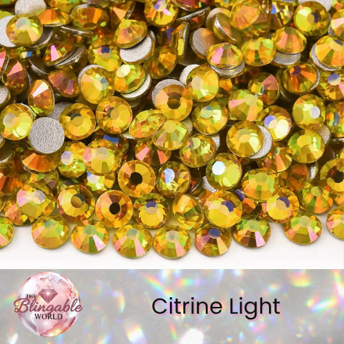 Citrine Light - Glass Flatback Rhinestone