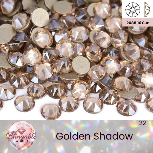 Golden Shadow - 2088 Glass Flatback Rhinestone