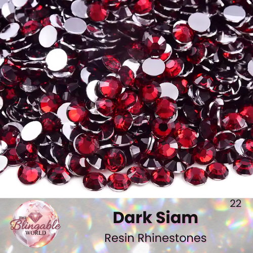 Dark Siam - Resin Flatback Rhinestone