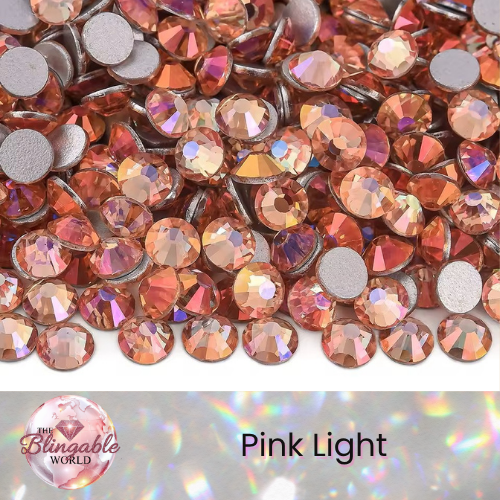 Pink Light - Glass Flatback Rhinestone