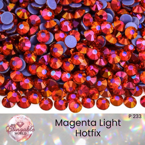 Magenta Light - Hotfix Glass Flatback Rhinestone