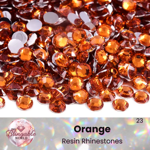 Orange - Resin Flatback Rhinestone