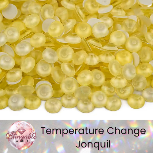 Jonquil Temperature Change - Glass Flatback Rhinestone