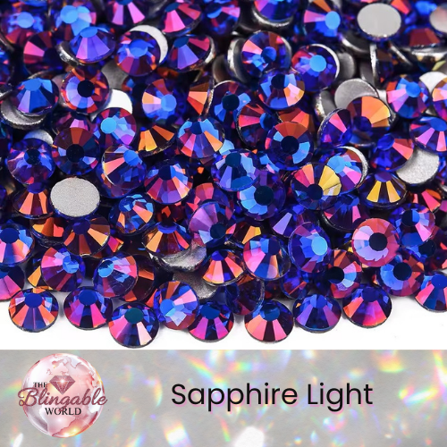 Sapphire Light - Glass Flatback Rhinestone