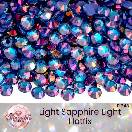 Light Sapphire Light - Hotfix Glass Flatback Rhinestone