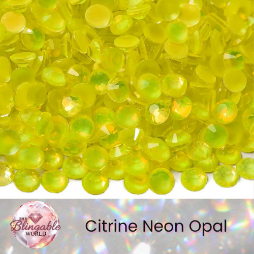 Citrine Neon Opal - Glass Flatback Rhinestone