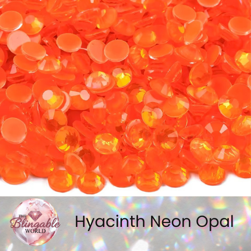 Hyacinth Neon Opal - Glass Flatback Rhinestone