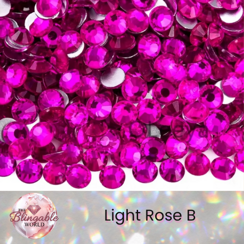 Light Rose B - Glass Flatback Rhinestone