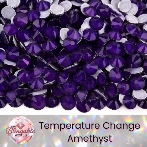 Amethyst Temperature Change - Glass Flatback Rhinestone