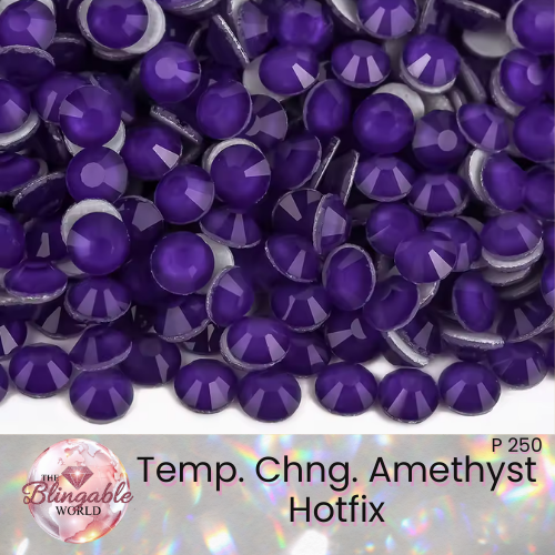 Temperature Change Amethyst - Hotfix Glass Flatback Rhinestone