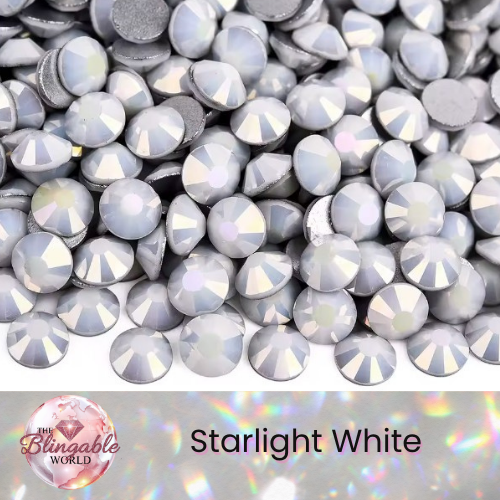 Starlight White - Glass Flatback Rhinestone