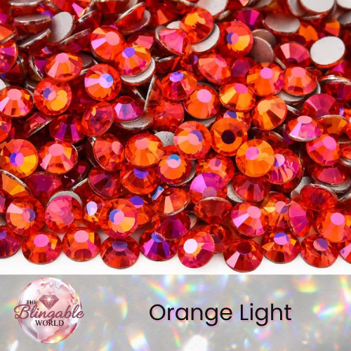 Orange Light - Glass Flatback Rhinestone