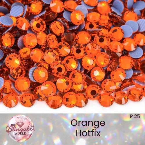 Orange - Hotfix Glass Flatback Rhinestone