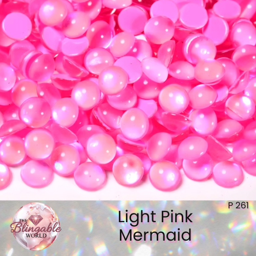 Light Pink Mermaid - Glass Flatback Rhinestone