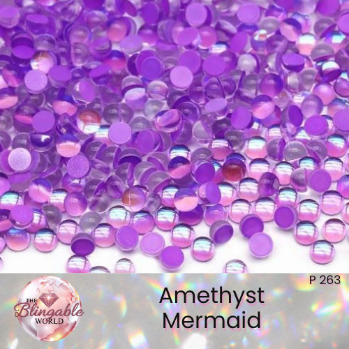 Amethyst Mermaid - Glass Flatback Rhinestone