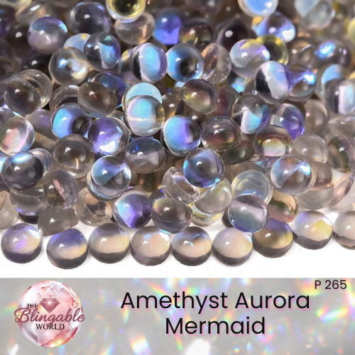 Amethyst Aurora Mermaid - Glass Flatback Rhinestone