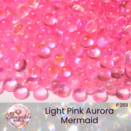 Light Pink Aurora Mermaid - Glass Flatback Rhinestone