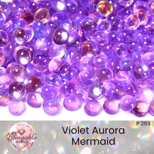 Violet Aurora Mermaid - Glass Flatback Rhinestone