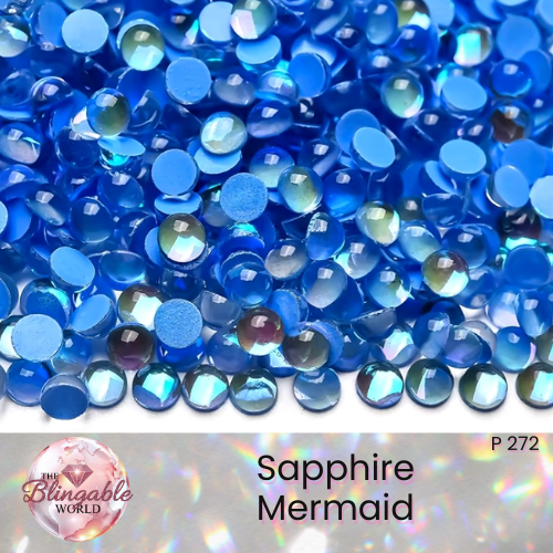 Sapphire Mermaid - Glass Flatback Rhinestone