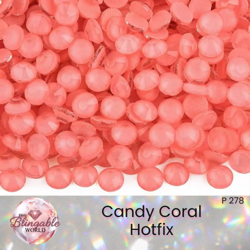 Candy Coral - Hotfix Glass Flatback Rhinestone