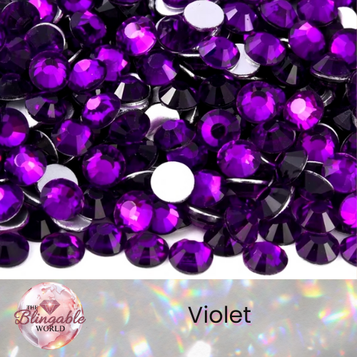 Violet - Glass Flatback Rhinestone