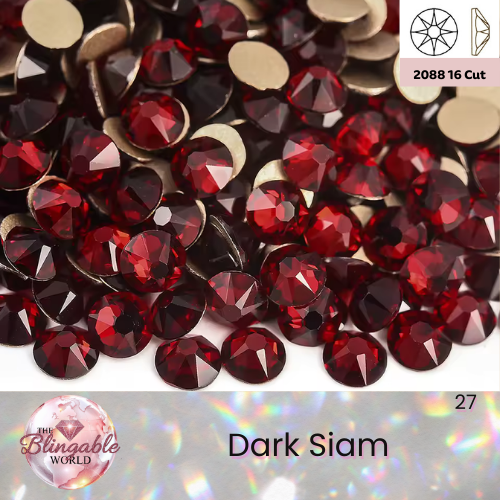 Dark Siam - 2088 Glass Flatback Rhinestone