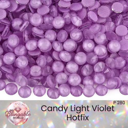 Candy Light Violet - Hotfix Glass Flatback Rhinestone