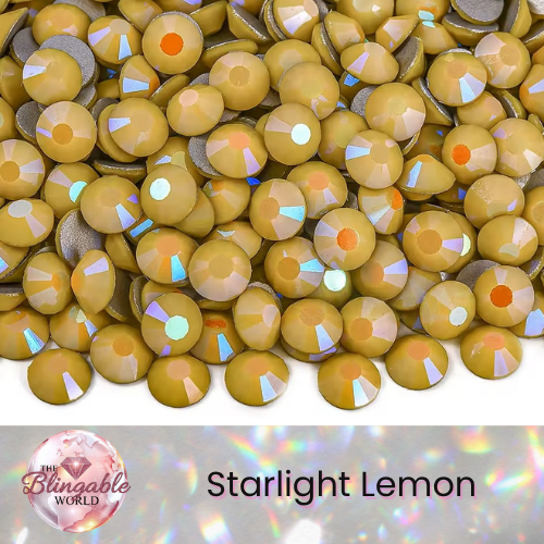 Starlight Lemon - Glass Flatback Rhinestone