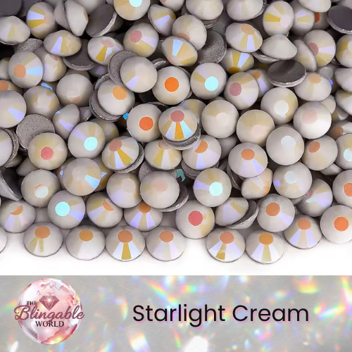 Starligth Cream - Glass Flatback Rhinestone