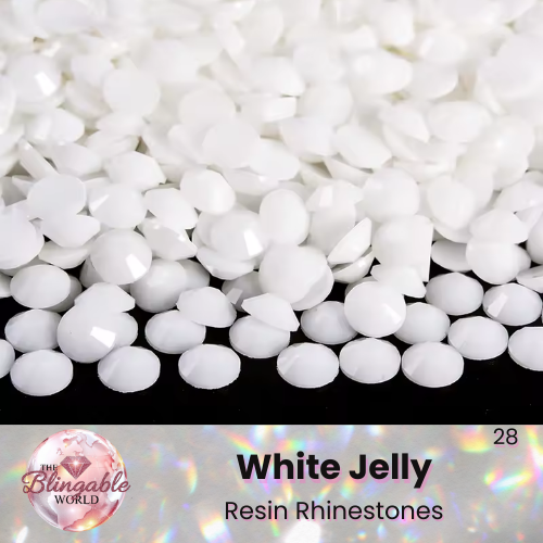 White Jelly - Resin Flatback Rhinestone