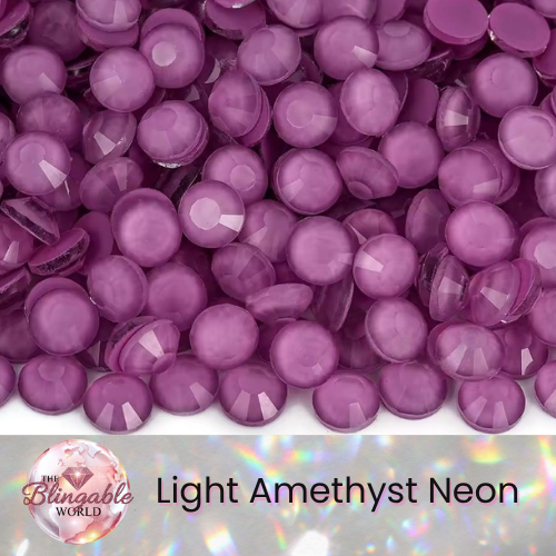 Light Amethyst Neon - Glass Flatback Rhinestone