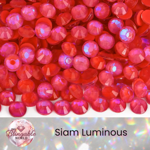 Siam Luminous - Glass Flatback Rhinestone