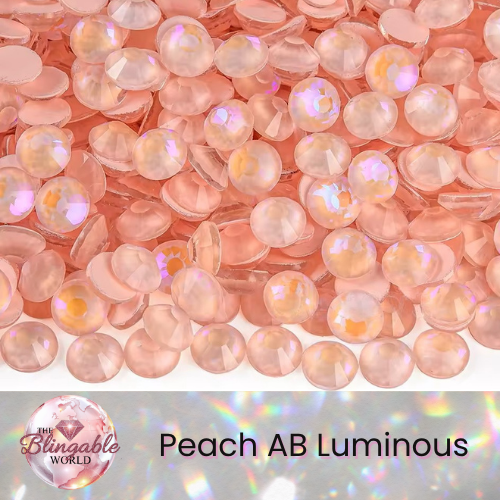 Peach AB Luminous - Glass Flatback Rhinestone