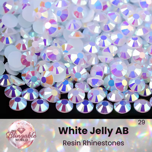 White Jelly AB - Resin Flatback Rhinestone