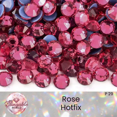 Rose - Hotfix Glass Flatback Rhinestone