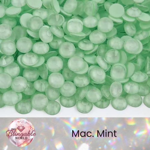 Mac. Mint - Glass Flatback Rhinestone