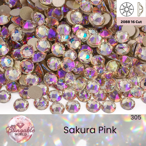 Sakura Pink - 2088 Glass Flatback Rhinestone