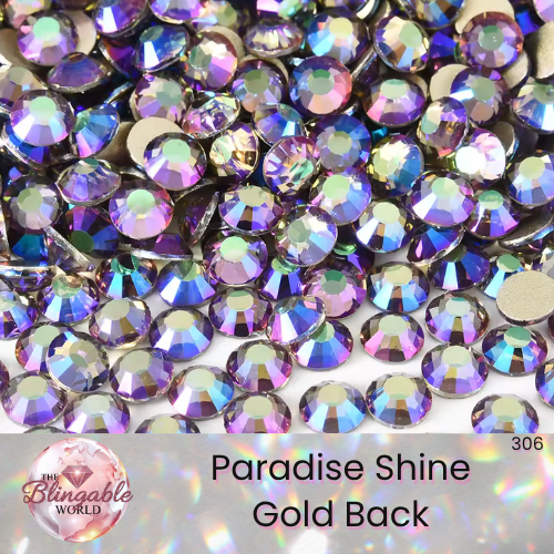 Paradise Shine - Gold Back Glass Flatback Rhinestone