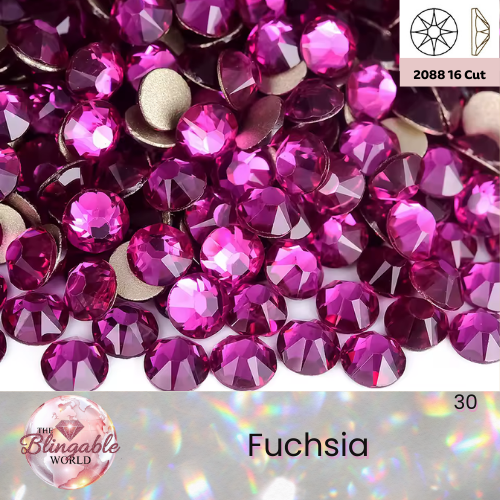 Fuchsia - 2088 Glass Flatback Rhinestone