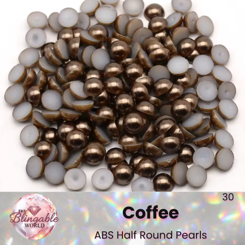 Coffee - Half Round Pearls
