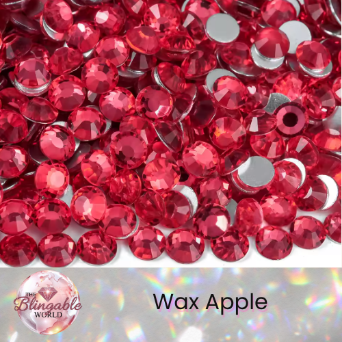 Wax Apple - Glass Flatback Rhinestone