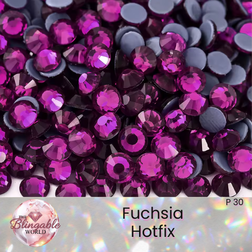 Fuchsia - Hotfix Glass Flatback Rhinestone